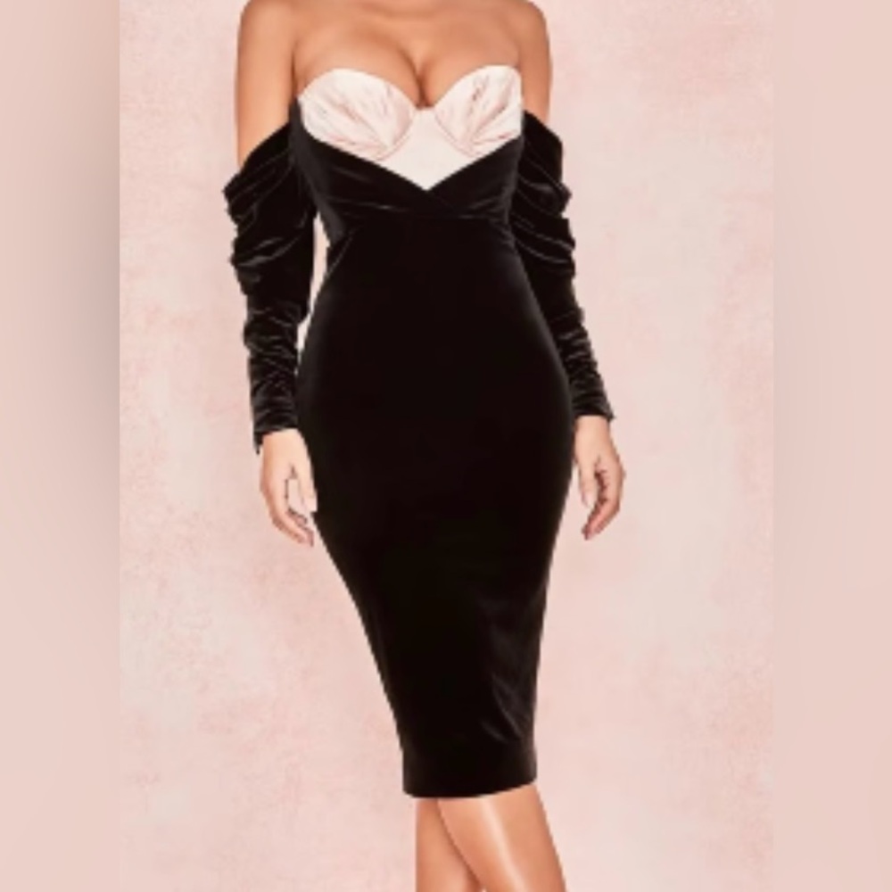 House of CB Fifi dress 
offshoulder corset dress